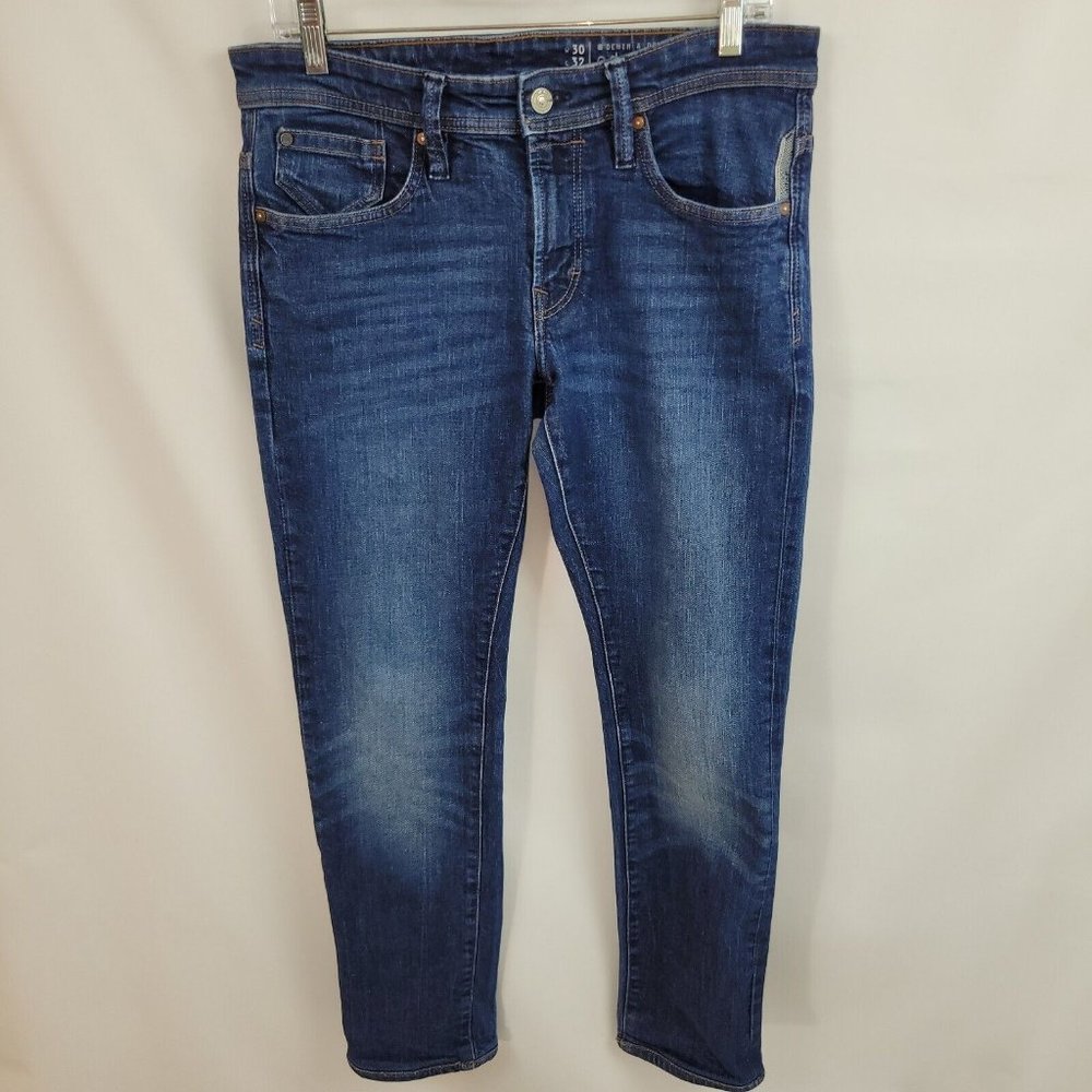 edc Denim & Dry Goods Blue Slim Fit Jeans 30x32 (Actual 33" x 29"} Distressed